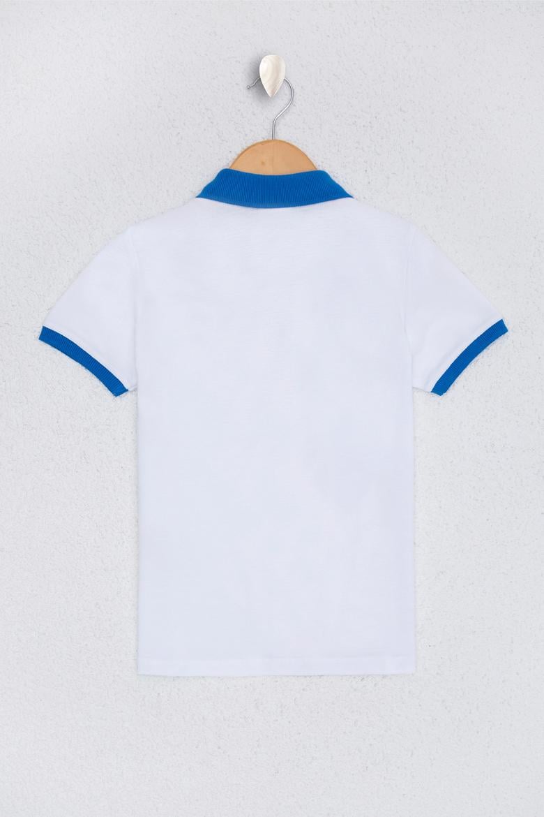 Erkek Çocuk Beyaz Polo Yaka Tişört - 50220326027