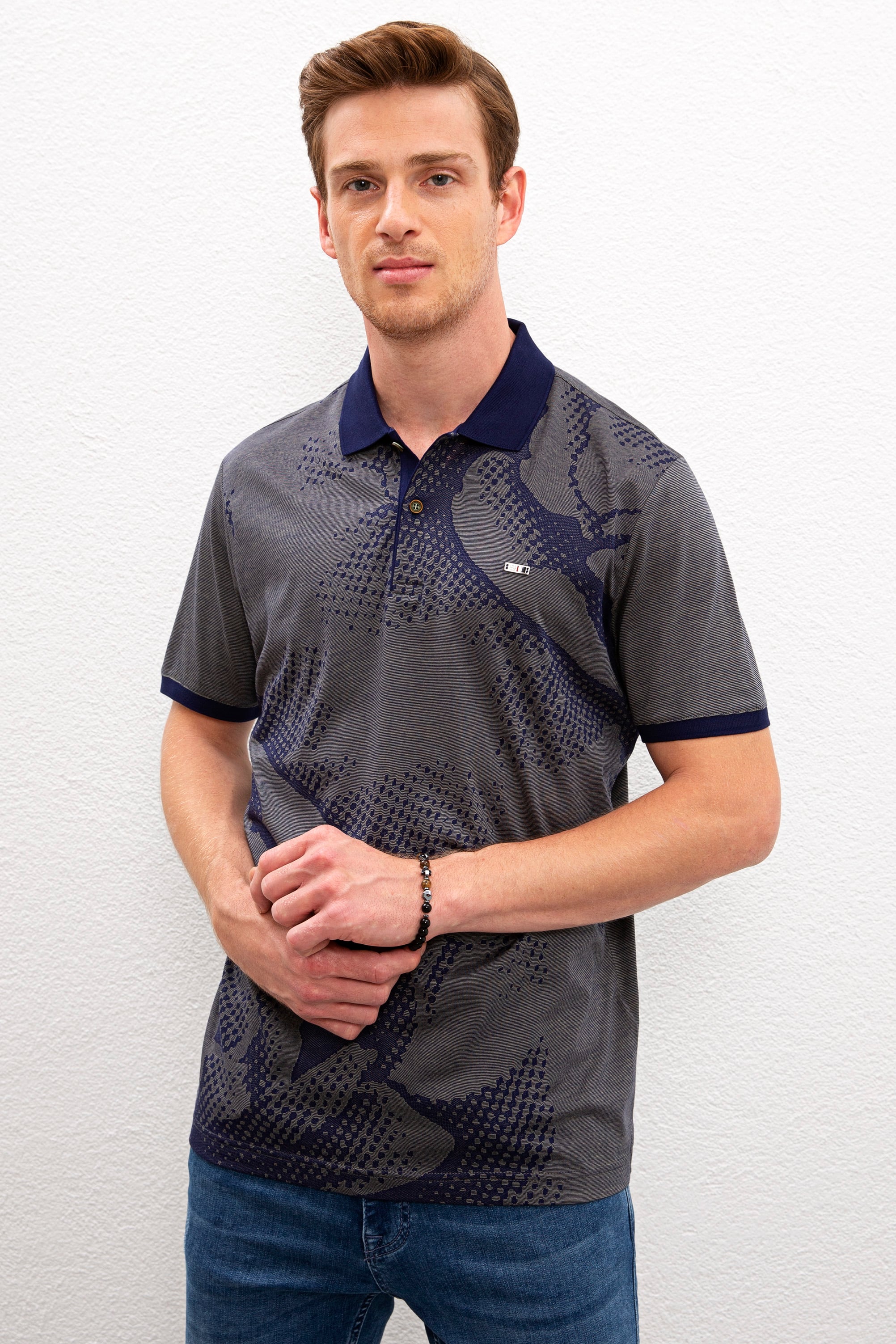 Erkek Haki Polo Yaka T-Shirt