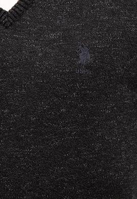 Erkek Siyah V-Yaka Triko Kazak - 50223888050