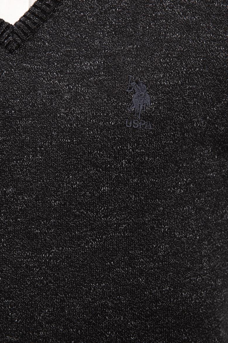 Erkek Siyah V-Yaka Triko Kazak - 50223888050