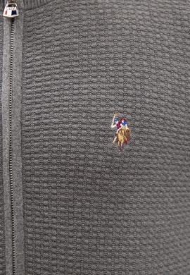 Erkek Gri Melanj Dik Yaka Triko Hırka Basic - 50224884002