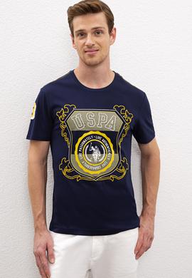 Erkek Lacivert Bisiklet Yaka T-Shirt - 50220548009