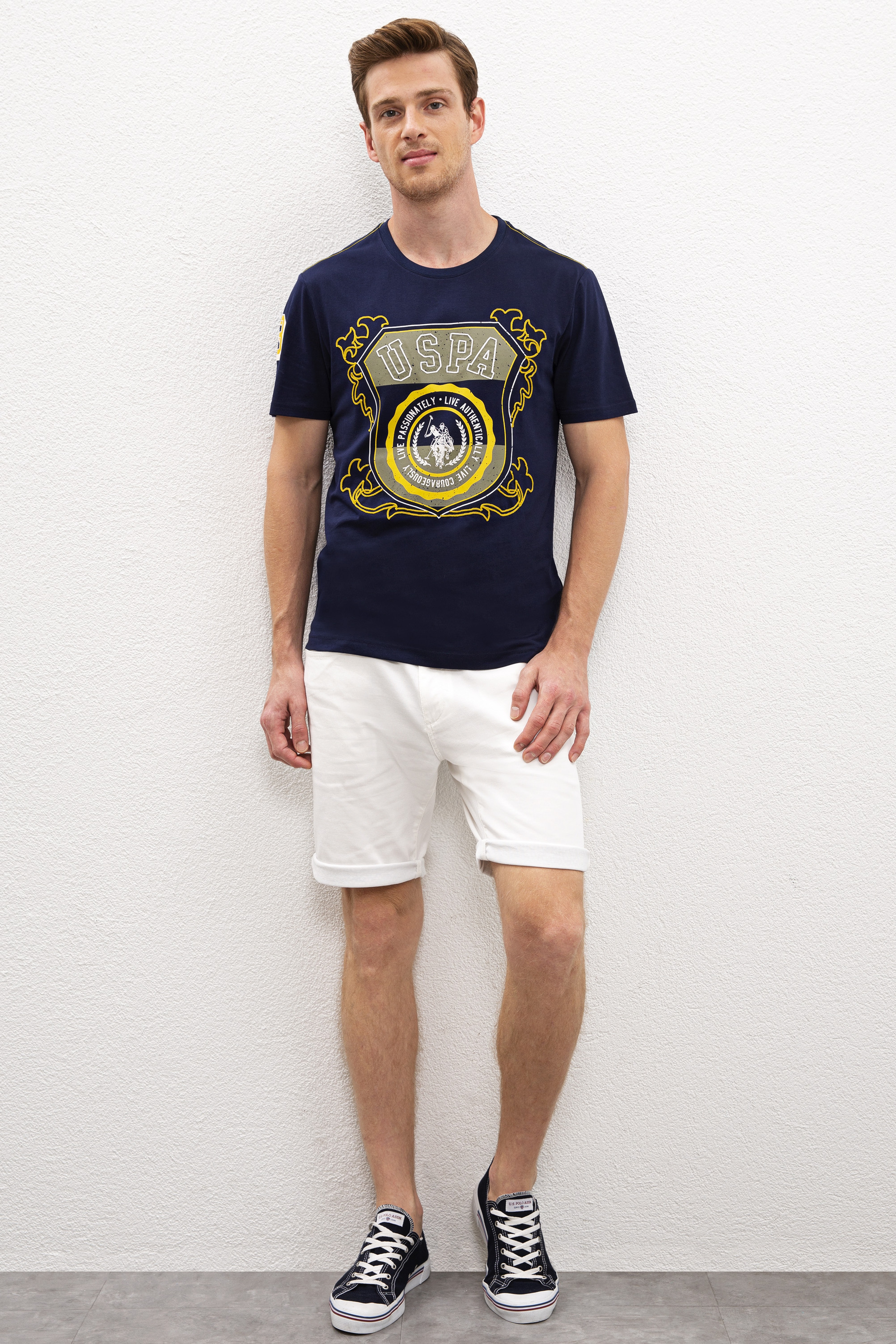 Erkek Lacivert T-shirt - Image 5
