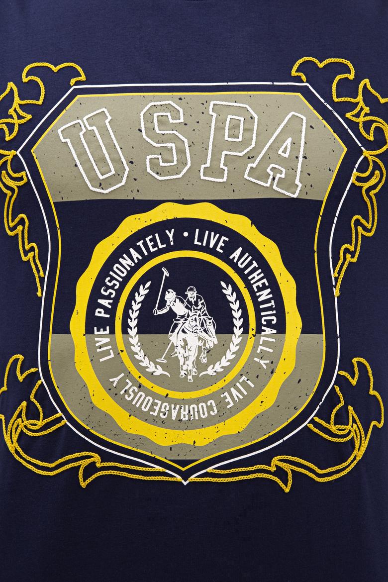 Erkek Lacivert Bisiklet Yaka T-Shirt - 50220548009