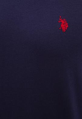 Erkek Lacivert Bisiklet Yaka T-Shirt Basic - 50222609012