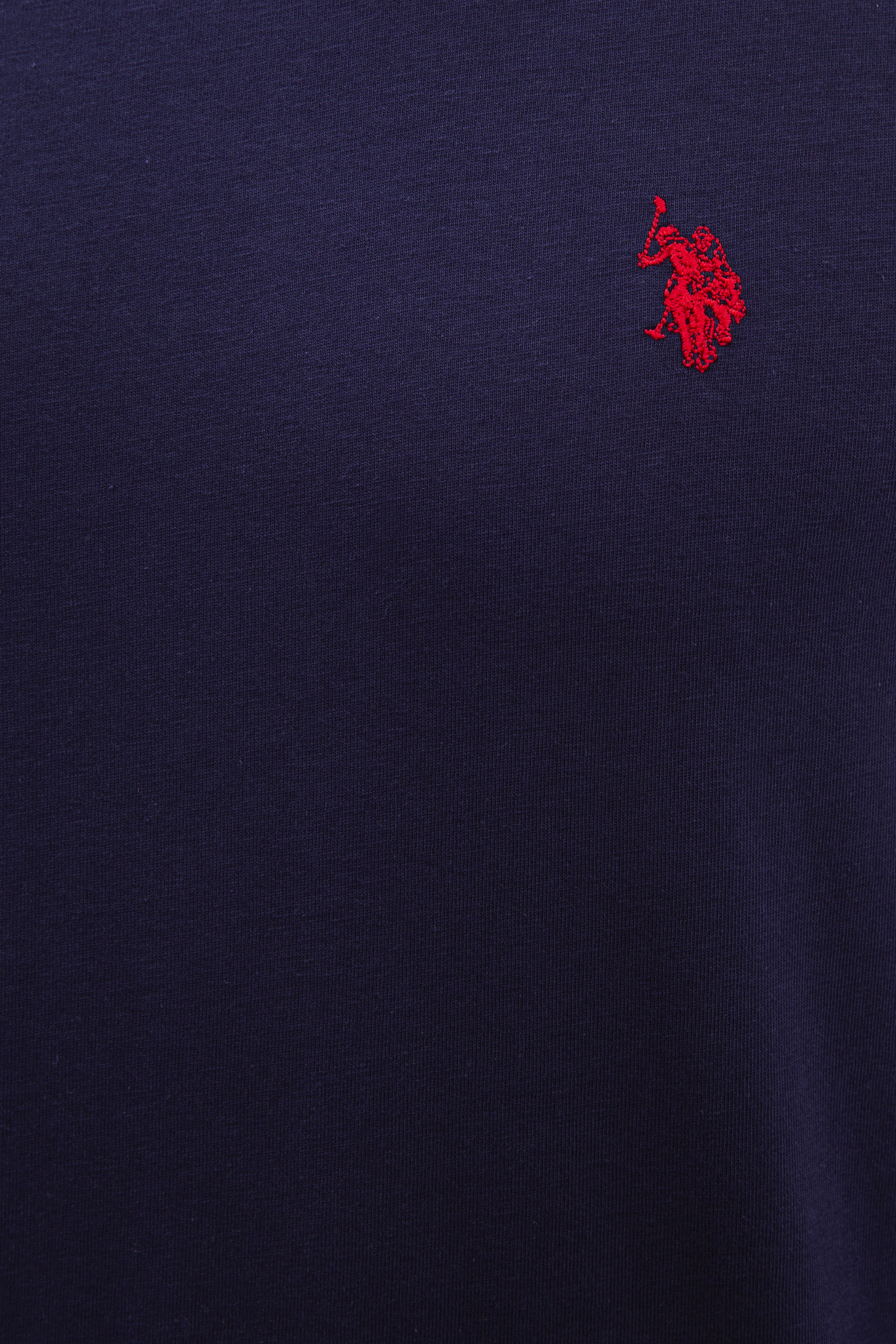 Erkek Lacivert Bisiklet Yaka T-Shirt Basic - Image 5