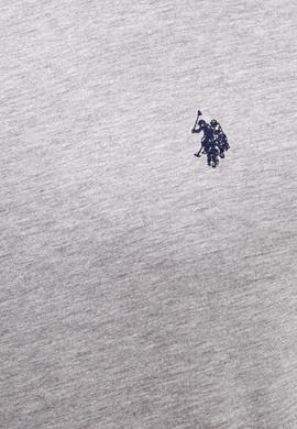 Erkek Gri Melanj Bisiklet Yaka T-Shirt Basic - 50222609032