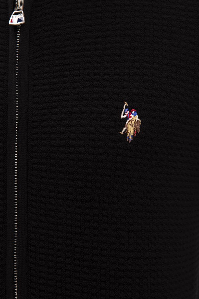 Erkek Siyah Basic Triko Hırka - 50224884012