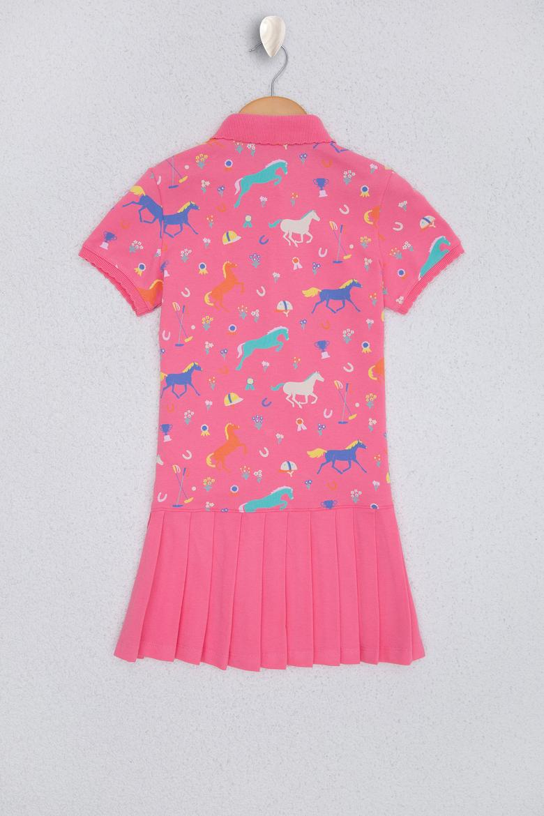 Kız Çocuk Pembe Örme Elbise - 50218964038