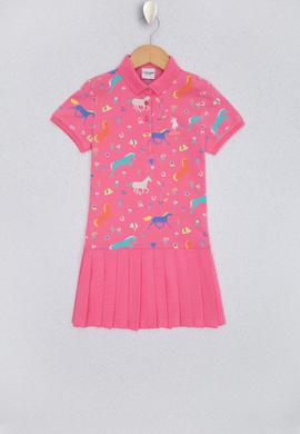 Kız Çocuk Pembe Örme Elbise - 50218964038