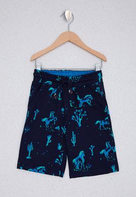 Çocuk Lacivert Örme Şort - 50220291014