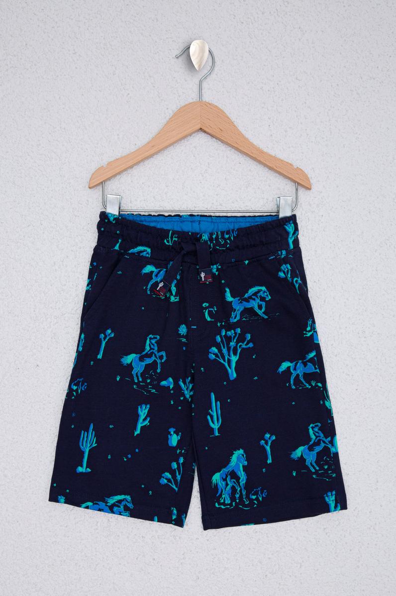 Çocuk Lacivert Örme Şort