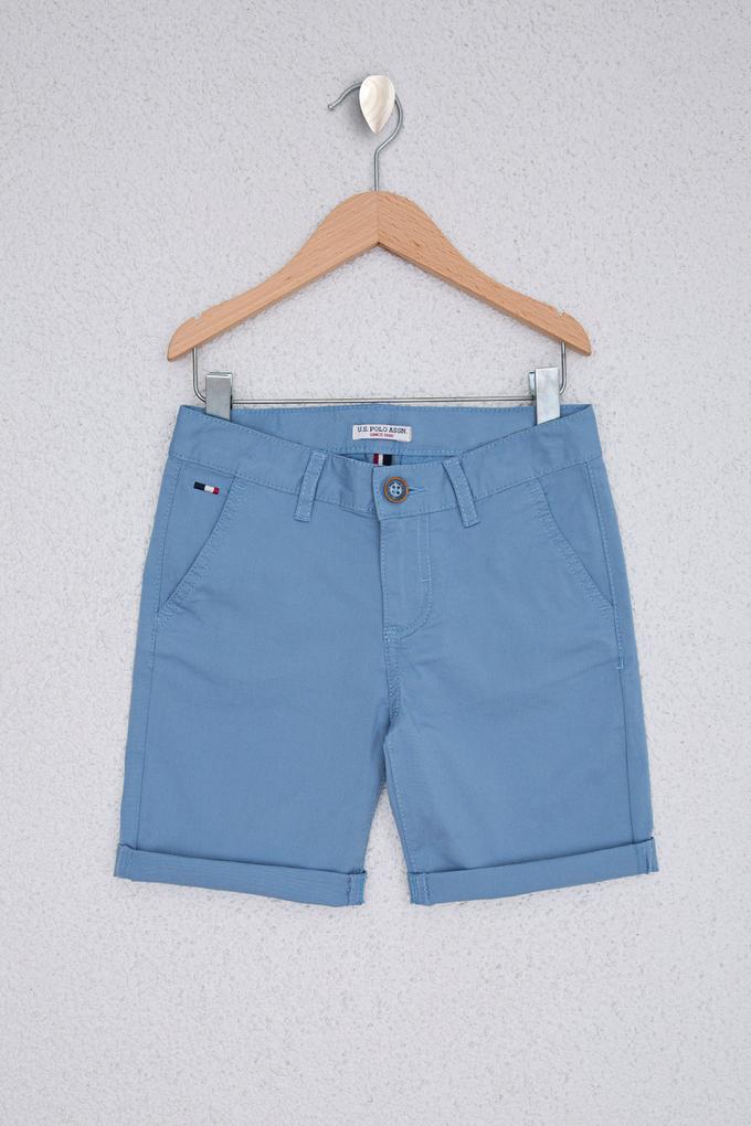 Erkek Çocuk Açık İndigo Dokuma Şort