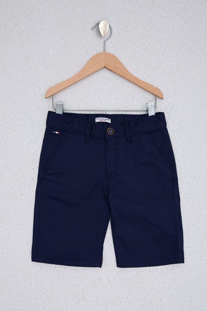 Erkek Çocuk Lacivert Dokuma Bermuda Capri