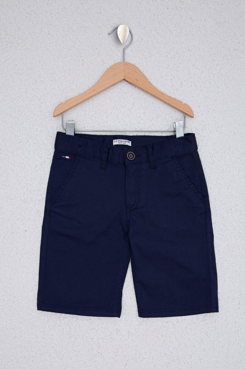 Erkek Çocuk Lacivert Dokuma Bermuda Capri