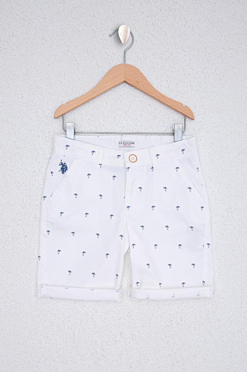 Erkek Çocuk Beyaz Dokuma Şort
