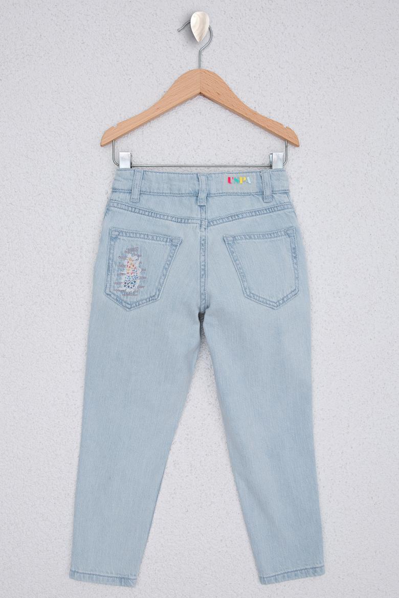 Kız Çocuk Mavi Jean Pantolon - 50222898009