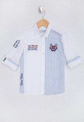 Erkek Çocuk Beyaz Uzun Kollu Gömlek - 50219414011