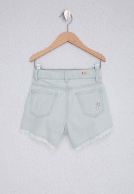 Kız Çocuk Açık Mavi Jean Şort - 50219807009