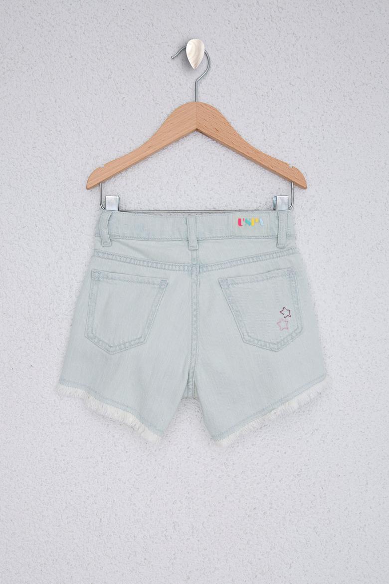 Kız Çocuk Açık Mavi Jean Şort - 50219807009