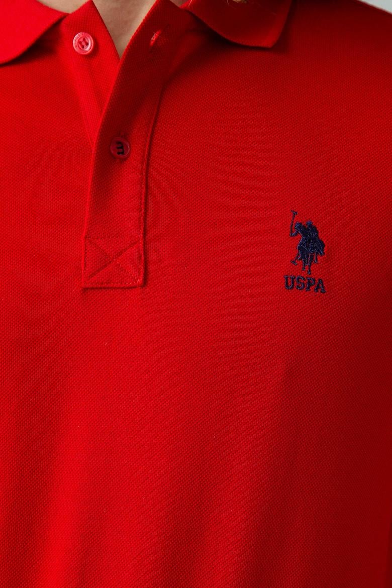 Erkek Kırmızı Basic Polo Yaka Tişört - 50199819242