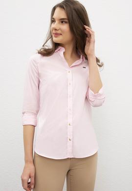 Kadın Pembe Gömlek Uzunkol Basic - 50201701056