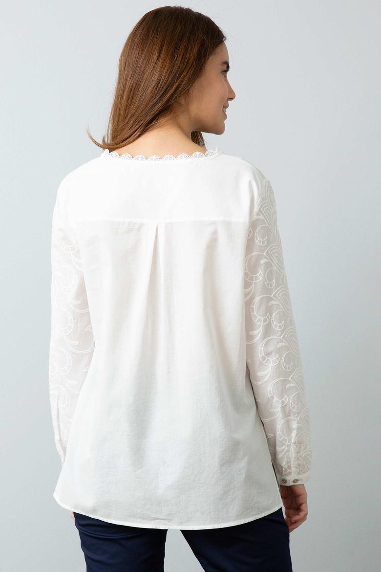 Kadın Beyaz Gömlek Uzunkol - 50200927002