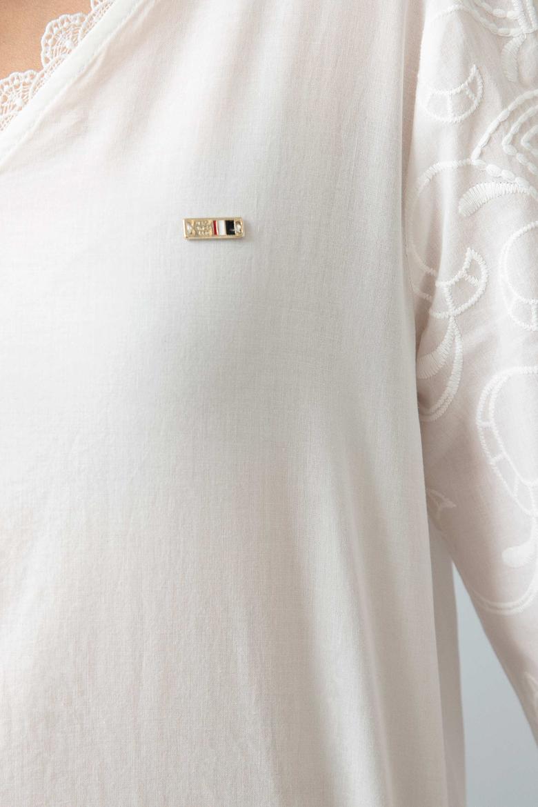 Kadın Beyaz Gömlek Uzunkol - 50200927002