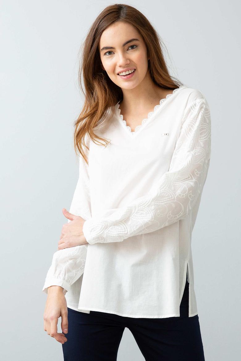 Kadın Beyaz Gömlek Uzunkol - 50200927002