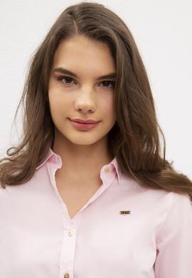 Kadın Pembe Gömlek Uzunkol Basic - 50201701056