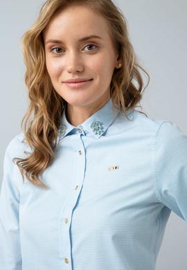 Kadın Mavi Gömlek Uzunkol - 50201773004