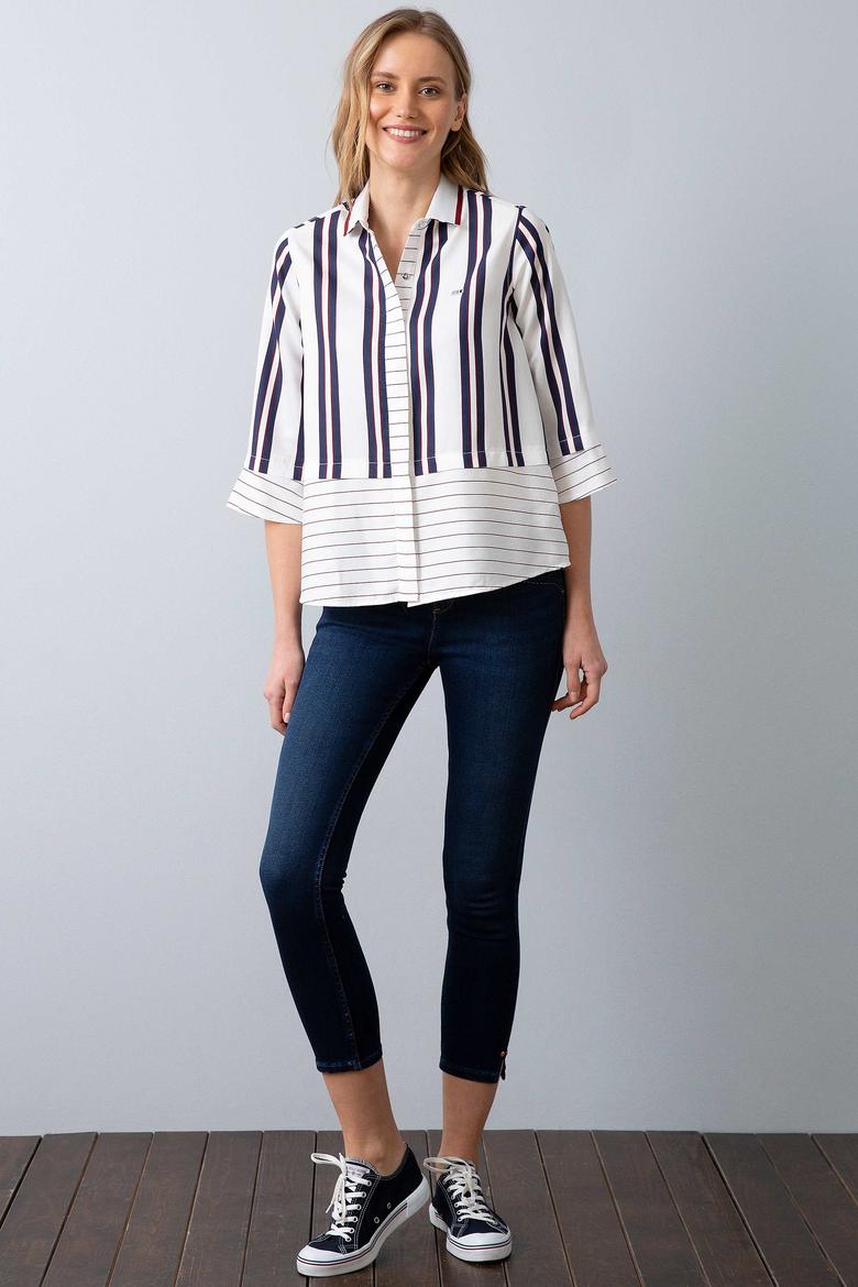 Kadın Beyaz Gömlek Uzunkol - 50202391014