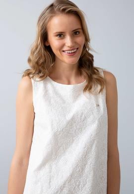 Kadın Beyaz Dokuma Elbise - 50202407003