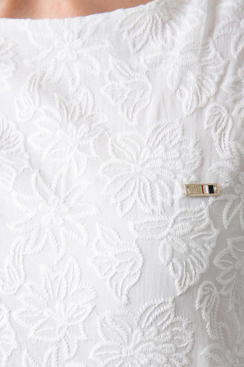 Kadın Beyaz Dokuma Elbise - 50202407003