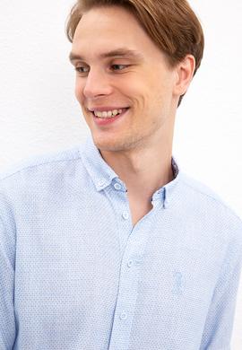 Erkek Mavi Gömlek Uzunkol - 50218624003