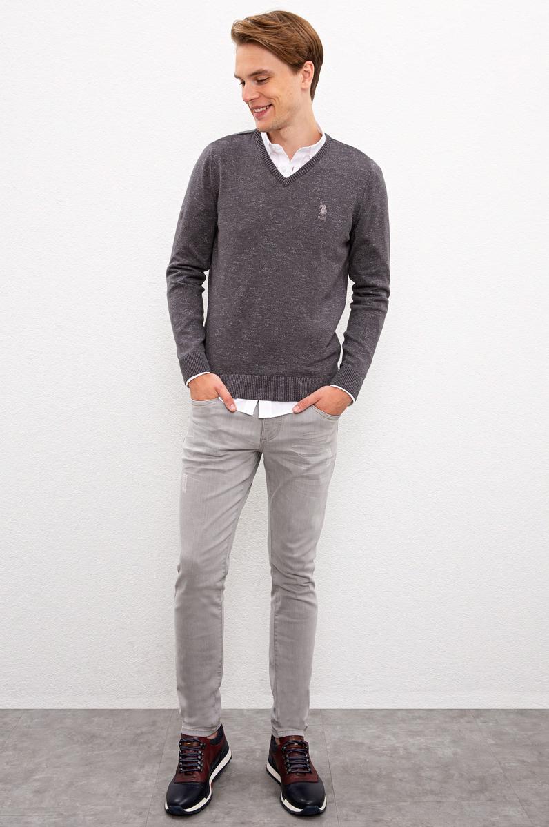 Erkek Antrasit Melanj Kazak