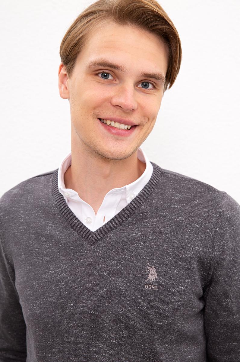 Erkek Antrasit Melanj Kazak