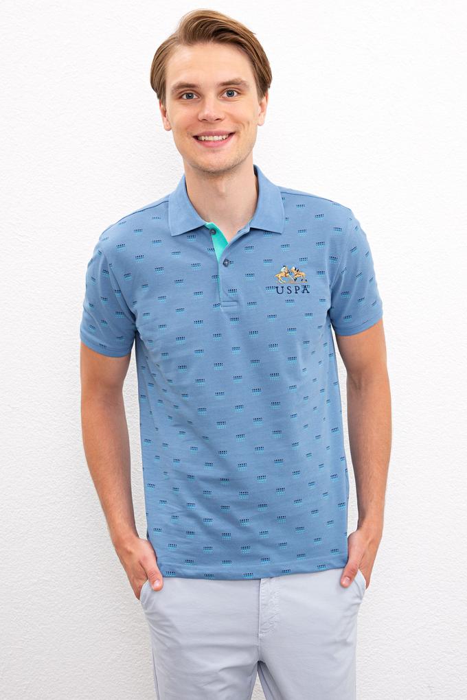 Erkek İndigo Polo Yaka Tişört