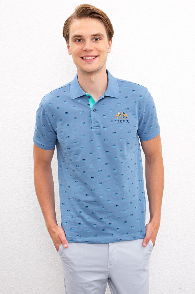 Erkek İndigo Polo Yaka Tişört