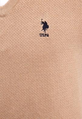 Erkek Camel V Yaka Basic Triko Kazak - 50224890052