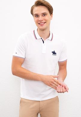 Erkek Beyaz Polo Yaka T-Shirt - 50225241005