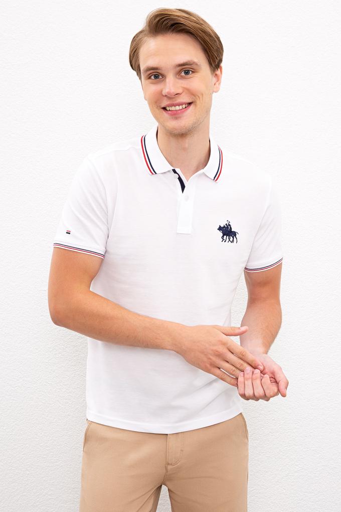 Erkek Beyaz Polo Yaka T-Shirt