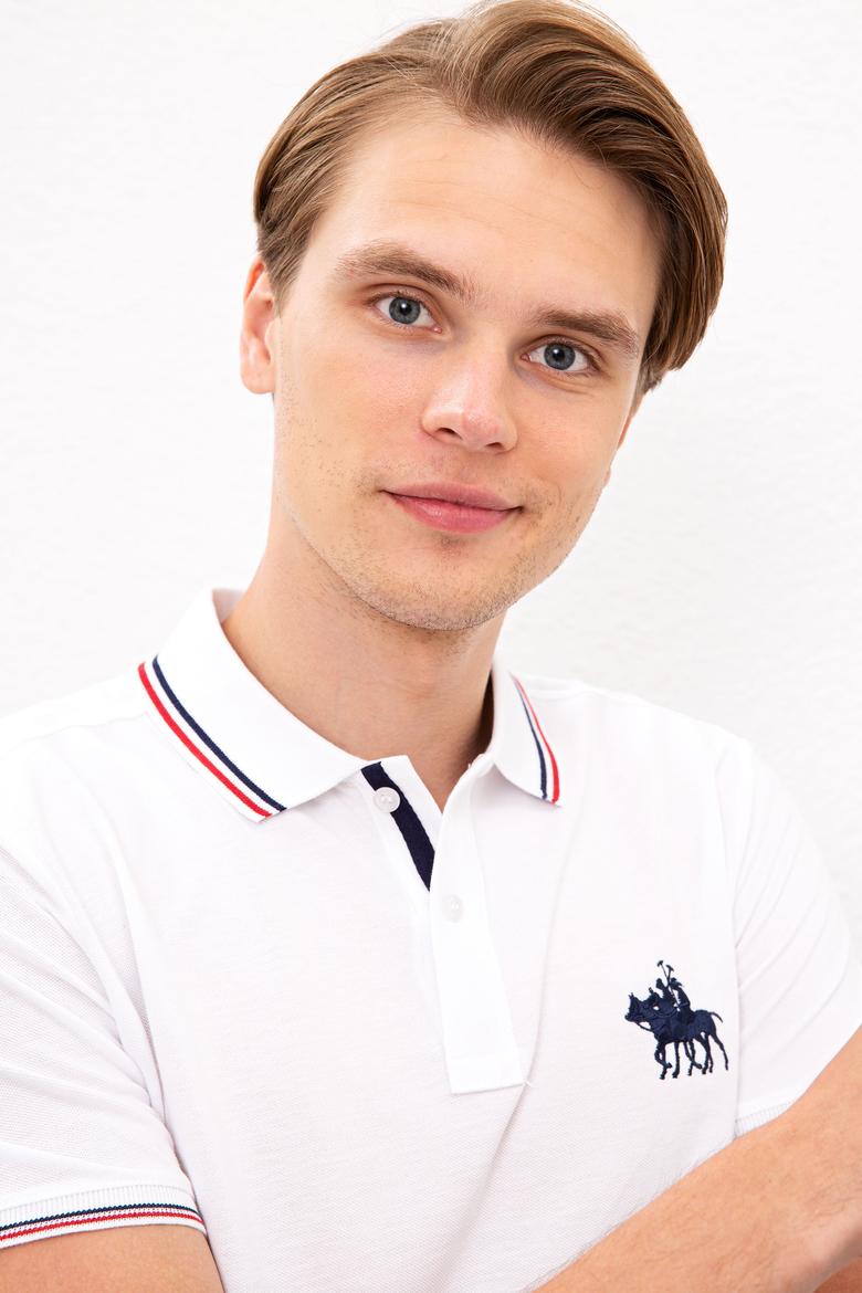 Erkek Beyaz Polo Yaka T-Shirt - 50225241005