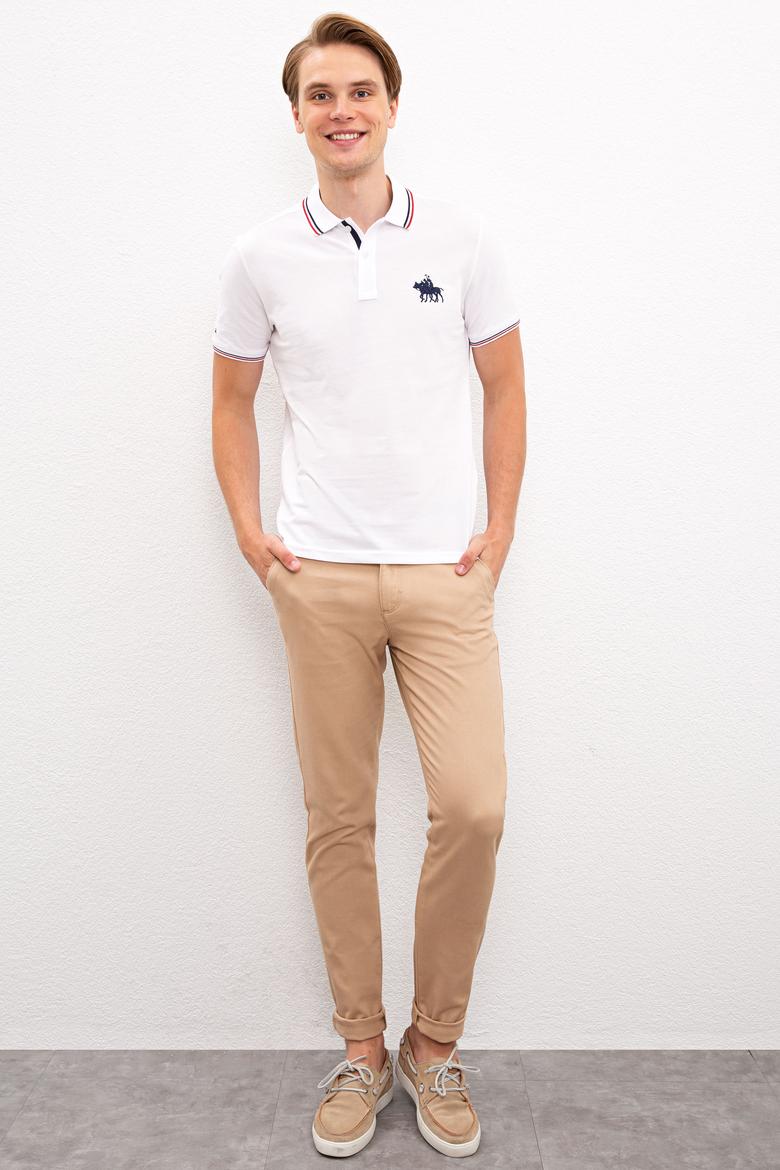 Erkek Beyaz Polo Yaka T-Shirt - 50225241005