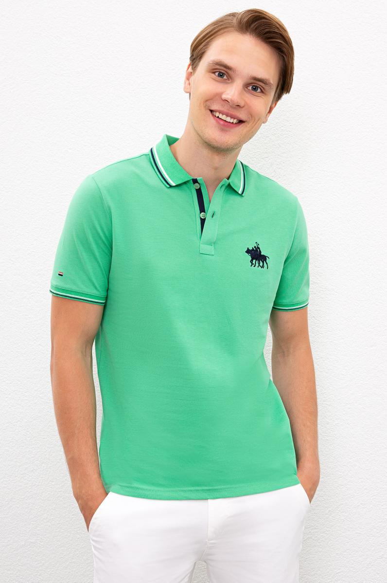 Erkek Elma Yeşili Polo Yaka T-Shirt