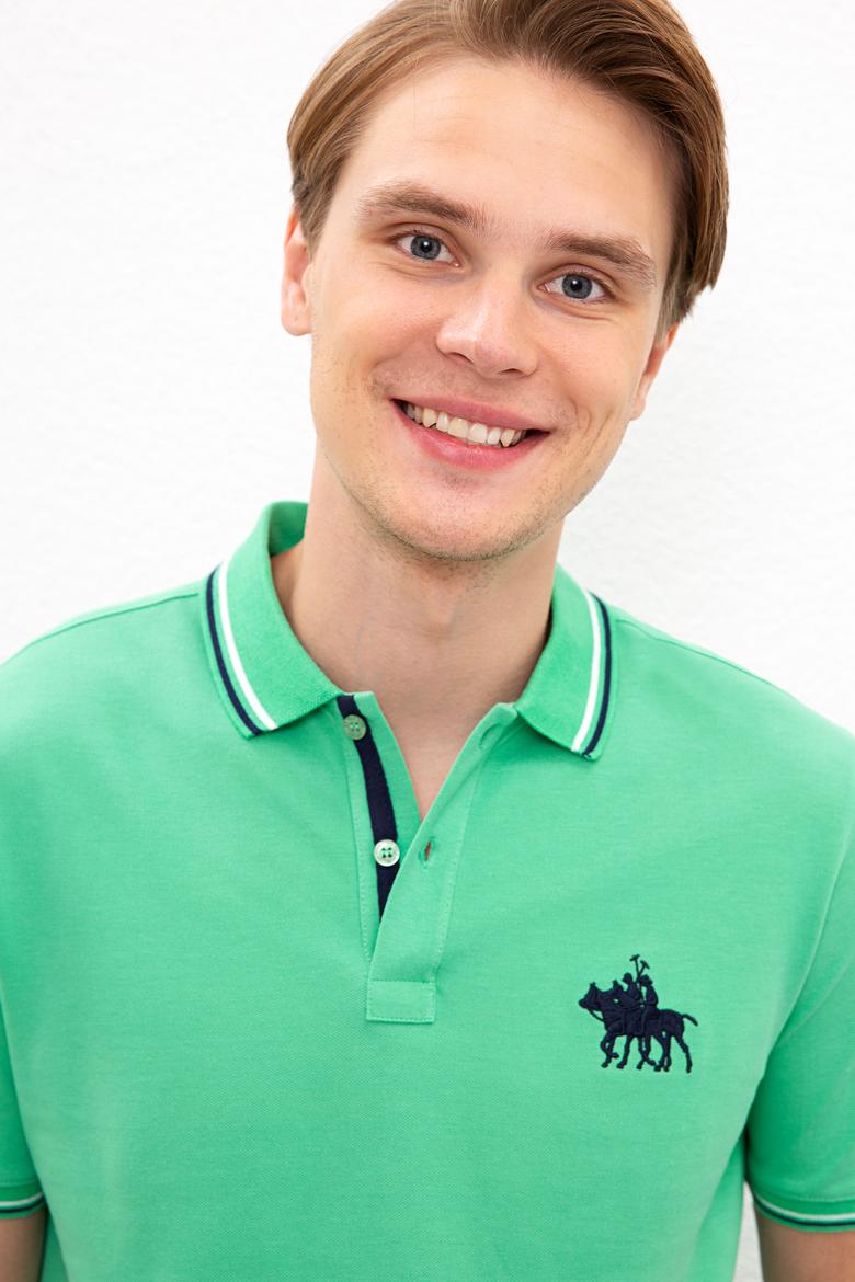 Erkek Elma Yeşili Polo Yaka T-Shirt - 50225241015