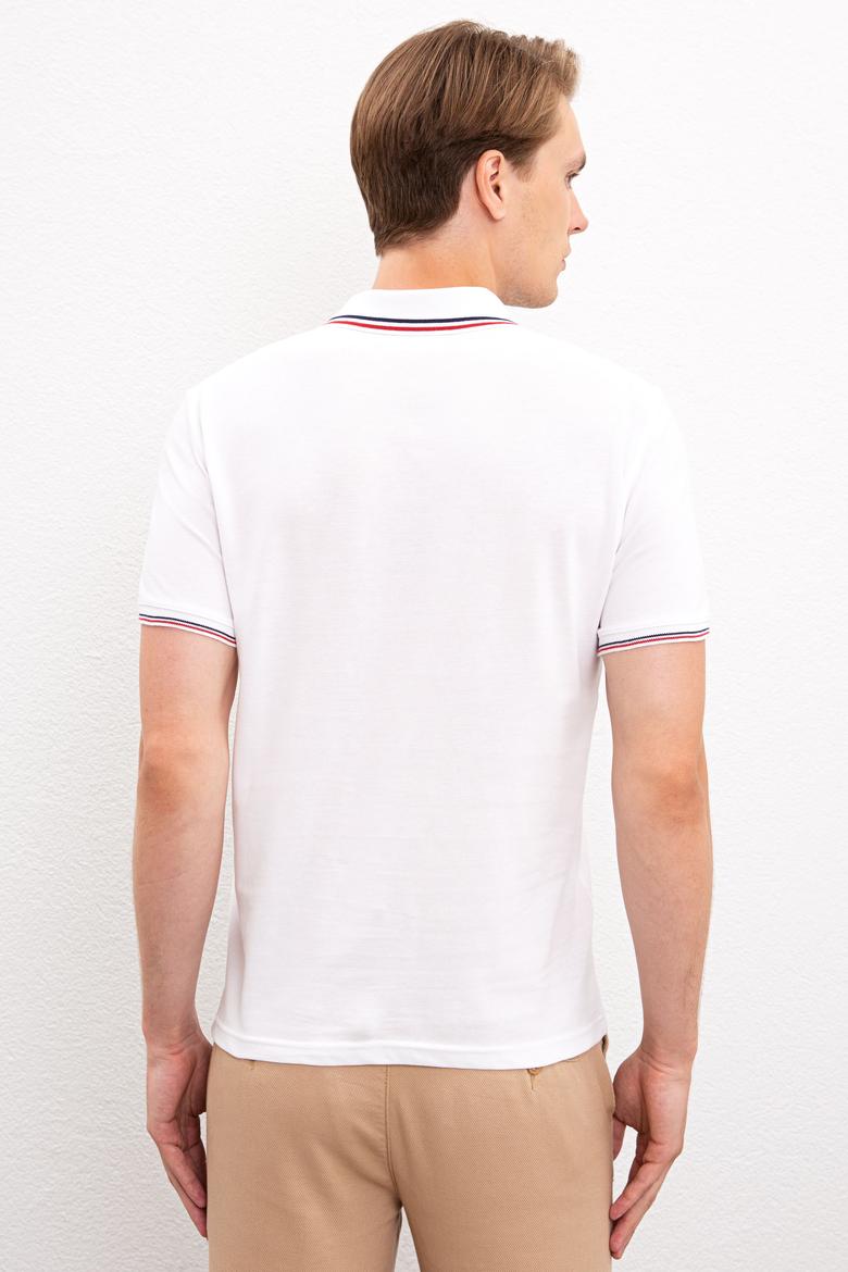 Erkek Beyaz Polo Yaka T-Shirt - 50225241005