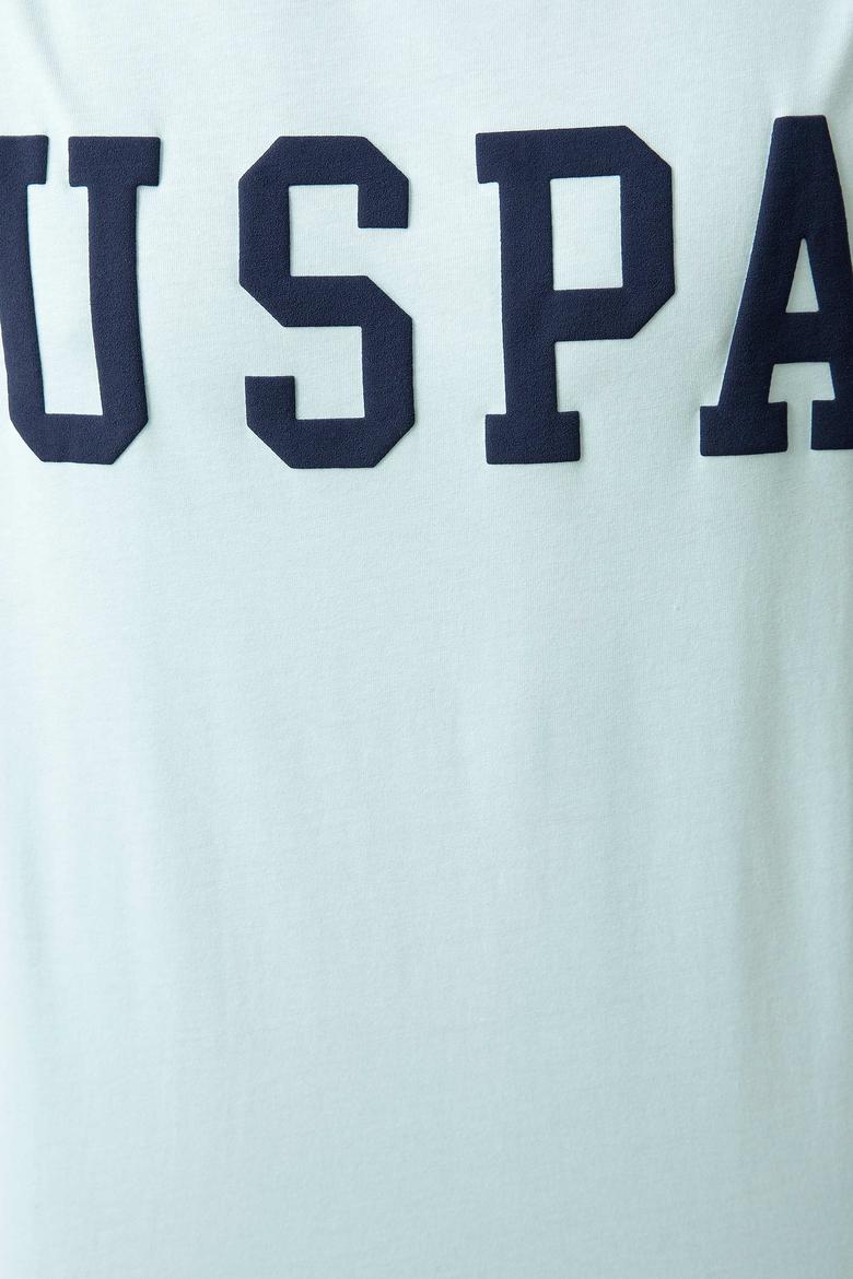 Erkek Nil Yeşili Bisiklet Yaka T-Shirt Basic - 50199830123