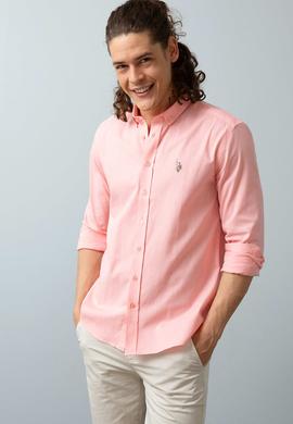 Erkek Pembe Gömlek Uzunkol Basic - 50200062017
