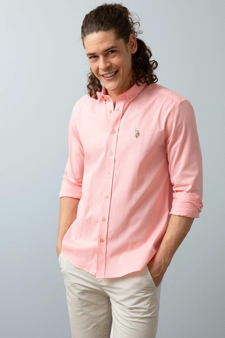 Erkek Pembe Gömlek Uzunkol Basic - 50200062017